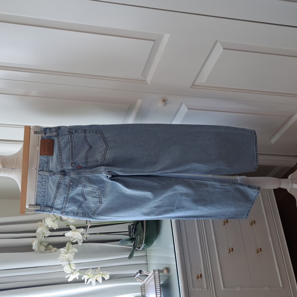 Levi's Premium Womens Baggy Dad Light‎ Wash 100% Cotton Wide Leg Jeans S-24 - Picture 4 of 11